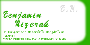 benjamin mizerak business card
